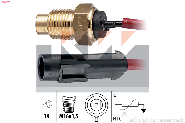Senzor,temperatura lichid de racire 530 175 KW